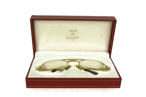 cartier eyeglasses gold|solid gold cartier glasses.